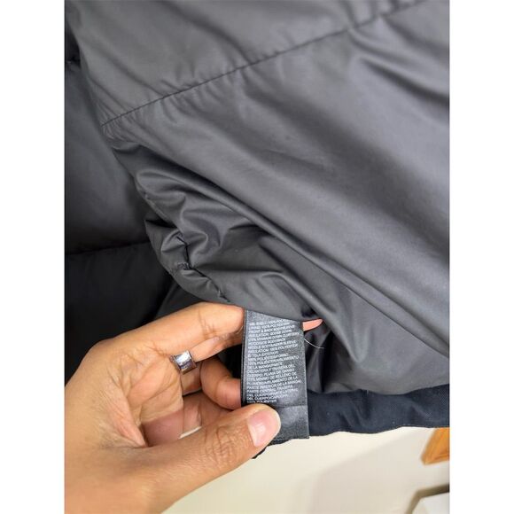 The North Face Men's Large Black Puffer Jacket Hooded Winter Coat - Picture 8 of 13